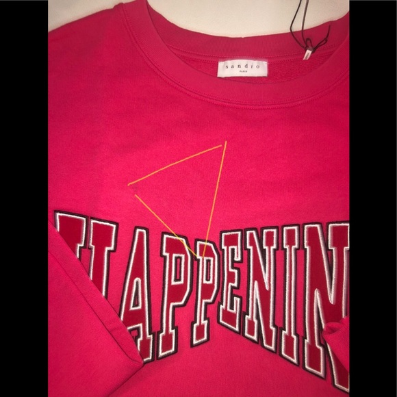 Sandro Paris “Happening” Sweater, $250 (+ $24 CA tax) Sz 3 (L/XL) n Fuchsia, Red - Picture 12 of 16